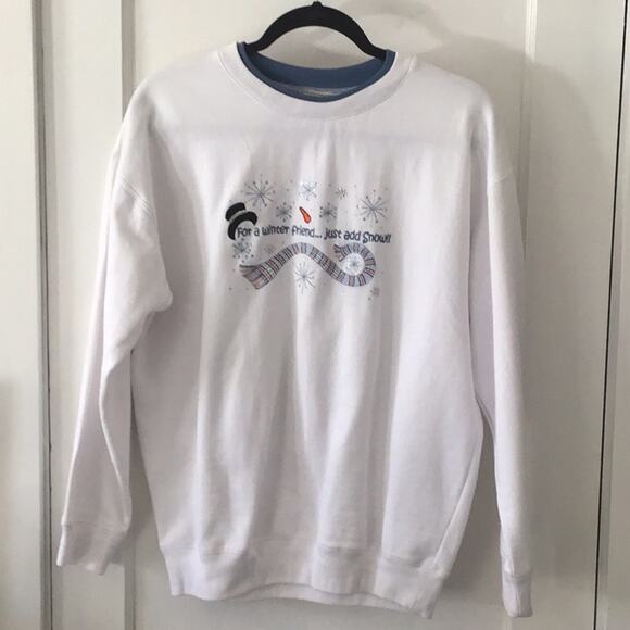 Vintage White M & C Sportswear Snowman Grandma Sweatshirt M - Picture 1 of 6